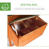 66" Chicken Coop Kit Wooden Chicken House Rabbit Hutch Poultry Cage Hen Pen Backyard with Outdoor Run and Nesting Box