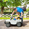 12V Kids Jeep Ride On Car with Remote Control Speeds Lights MP3 LCD Power Indicator Adjustable Speed 3-8 Years Old - White