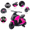 6V Kids Motorcycle Dirt Bike Electric Battery-Powered Ride-On Toy Off-road Street Bike with Music, Headlights, Rechargeable Battery, Training Wheels, for Ages 2-4, Pink