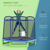 Blue 7FT Kids Trampoline, Durable Bouncer Spring Gym Toy Indoor/Outdoor with Safety Net Enclosure, Fun Exercise Activity