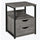 Industrial Side Table, Night Stand with 2 Storage Drawers Accent Piece for Living Room, Bedroom, Grey