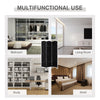 6' Tall Wicker Weave 3 Panel Room Divider Wall Divider, Black
