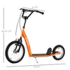Youth Scooter Kick Scooter for Kids 5+ with Adjustable Handlebar Front and Rear Dual Brakes Inflatable Wheels, Orange