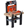 64 Piece Tool Workshop Kids Play Set Workbench and Construction Toy for 3+-Year-Old with Shelf Storage Box