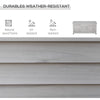 75 Gallon Wooden Deck Box, Outdoor Storage Container with Aerating Gap & Weather-Fighting Finish, Grey