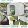 7' x 7' x 6' Portable Walk-in Greenhouse Outdoor Garden Canopy Hot House, Instant Pop-up Setup Zipper Door for Growing Flowers, Herbs, White