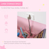 2-IN-1 Wooden Toy Box Kids Seat Bench Storage Chest Cabinet Chunk Cube with Safety Pneumatic Rod Pink