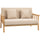 48" Loveseat Sofa for Bedroom, Modern Love Seats Furniture, Upholstered Small Couch for Small Space, Beige