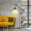 Industrial Floor Lamp for Living Room, Standing Lamp with Steel Frame for Bedroom, Black