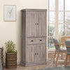 72" Wooden Pantry Cupboards,Traditional Freestanding Kitchen Pantry Cupboard