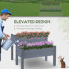 34"x34"x28" Raised Garden Bed 2-Tier Wooden Planter Box for Backyard, Patio to Grow Vegetables, Herbs and Flowers, Gray