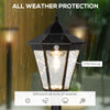 76.5" Solar Lamp Post-Lights Outdoor, Vintage Streetlight, Auto Sensor Control, Adjustable Brightness, with Clear Glass for Backyard Black