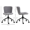 Home Office Chair, Swivel Task Chair with Adjustable Height and Armless Design for Small Space, Living Room, Bedroom, Dark Grey