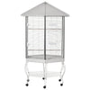76" Flight Bird Cage Hexagon Covered Canopy Portable Aviary With Storage