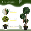 3ft(35.5") Artificial Ball Boxwood Topiary Trees in Pot, Indoor Outdoor Fake Plants for Home Office Living Room Decor