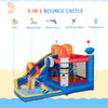 Kids Inflatable Bounce House, 4-in-1 Space Theme Jumping Castle with Inflator