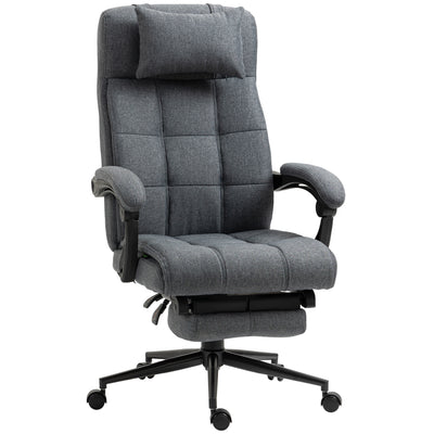 Desk Chair Ergonomic Office Chair Reclining Home Office Chair Executive Adjustable Roller Swivel Chair Dark Grey