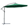 10' Cantilever Hanging Tilt Offset Patio Umbrella with UV & Water Fighting Material and a Sturdy Stand, Green