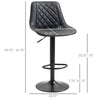 Bar Stools, Bar Stools with Backs, Foot Rest, Round Base and Soft Upholstery for Kitchen, Bar, Swivel Bar Stools, Black