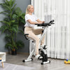 Indoor Exercise Bike 8-Level Adjustable Magnetic Resistance Cardio Trainer Seat Cycling Bike, w/ Desktop