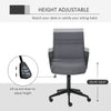 Office Chair Linen 360Â° Swivel Computer Desk Chair Home Study Rocker with Wheels  Grey