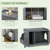 Hidden Litter Box Enclosure Cat Washroom Furniture with Storage, Adjustable Divider, Indoor Pet House Side Table, Grey