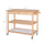 Movable Kitchen Cart, 36" Kitchen Cart Island, Rolling Kitchen Island Cart Utility Serving Cart with 2 Drawers, Burlywood
