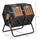 Dual Chamber Compost Bin, Rotating Composter, Compost Tumbler with Ventilation Openings and Steel Legs, 34.5 Gallon