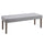 SimpleTufted Upholstered Ottoman Accent Bench with Soft Comfortable Cushion & Fashionable Modern Design  Grey