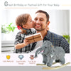 Kids Ride-On Rocking Horse Toy Mammoth Style Rocker with Realistic Sound & Soft Plush Fabric for Children 18-36 Months