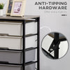 Dresser for Bedroom, 6 Drawer Dresser, Chest of Drawers with Steel Frame for Bedroom, Living Room, Grey