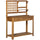 Potting Bench Table, Garden Work Bench, Outdoor Wooden Workstation with Tiers of Shelves and Drawer for Patio, Courtyards, Balcony, Brown
