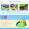 5-in-1 Inflatable Water Slide, Kids Castle Bounce House Includes Slide, Basket, Pool, Water Gun, Climbing Wall with Carry Bag, Repair Patches, 680W Air Blower