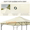 10' x 10' Outdoor Gazebo Canopy Modern Canopy Shelter with Weather Resistant Roof & Steel Frame for Parties, BBQs, & Shade