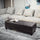 Large 51" Tufted Faux Leather Ottoman Storage Bench for Living Room, Entryway, or Bedroom, Dark Brown