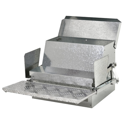 25 lbs Capacity Automatic Chicken Poultry Feeder with a Galvanized Steel and Aluminium Build, Weatherproof Design