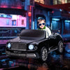 12V Bentley Mulsanne Licensed Electric Ride On Car with Parent Control, Battery Powered Car with LED Lights, MP3, Horn, Music, 2 Motors, for 37-72 Months, Black