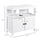 Pedestal Under Sink Cabinet with Double Doors, Modern Bathroom Vanity Storage Unit with Shelves, White