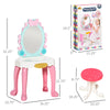 20pc Kids Princess Pretend Play Vanity Table w/ Stool & Makeup Beauty Mirror