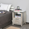 Industrial Side Table with 1 Drawer 1 Shelf  Retro End Desk with Big Tabletop for Living Room Bedroom Dorm, Natural