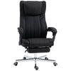 High-Back Massaging Office Chair Reclining Office Chair with Footrest Headrest Swivel Wheels Adjustable Height Black