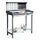 Outdoor Wooden Potting Bench Table with Removable Sink, Garden Work Station with Chalkboard, Drawer, Open Shelf Storage