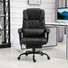 High Back Massage Office Desk Chair with 6-Point Vibrating Pillow, Computer Recliner Chair with Adjustable Lumbar Support, Black