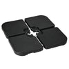 4PCs 175lb Cantilever Patio Umbrella Base Weights, HDPE Water and Sand Filled Umbrella Weights, Black