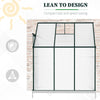 Walk-In Garden Greenhouse Aluminum Polycarbonate with Roof Vent for Plants Herbs Vegetables 6' x 4' x 7' Green