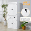 72" Freestanding Kitchen Pantry Cabinet, Tall Storage Cabinet with 2 Door Cupboards, 2 Drawers and Adjustable Shelves, White
