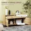 Buffet Cabinet, Accent Coffee Bar Cabinet, Kitchen Sideboard with 2 Ribbed Storage Drawers