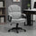 Massage Office Chair with 2 Vibration Points, USB Power, Height Adjustable Computer Chair, Comfy Desk Chair, Light Gray