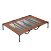 48" x 36" Elevated Breathable Dog Bed Portable Pet Cot w/ Carry Bag Metal Frame Breathable Mesh Indoor and Outdoor Tan