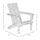 Outdoor HDPE Adirondack Chair, Plastic Deck Lounger with High Back and Wide Seat, White